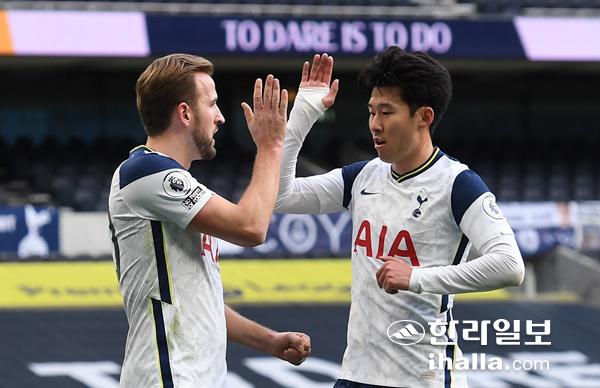 토트넘 케인과 손흥민. 연합뉴스